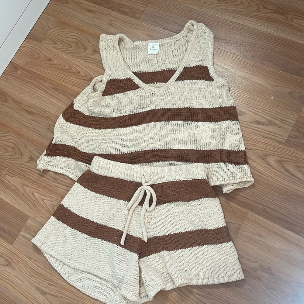 By together Stripped set. Short and Top.